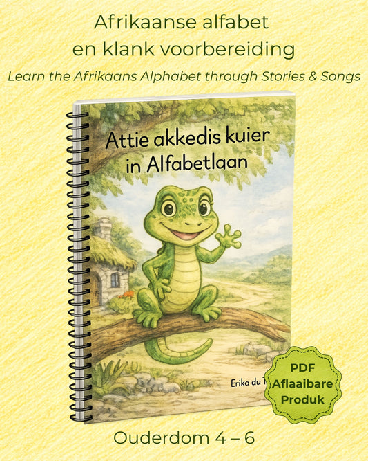 Alfabetlaan Boek 0 - Attie Akkedis kuier in Alfabetlaan