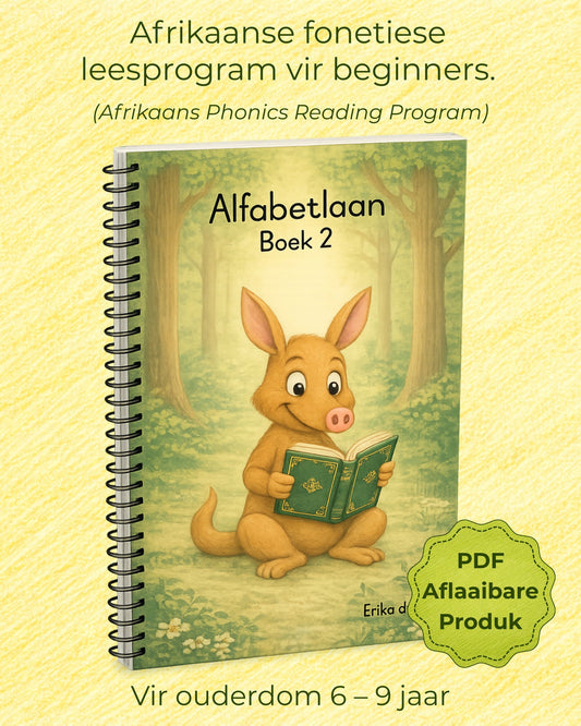 Alfabetlaan Boek 2 | Leesontwikkeling met Lang Klanke en Woordbou (PDF)