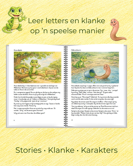 Alfabetlaan Boek 0 - Attie Akkedis kuier in Alfabetlaan