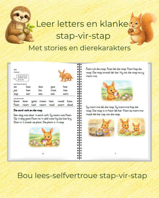 Alfabetlaan Boek 2 | Leesontwikkeling met Lang Klanke en Woordbou (PDF)