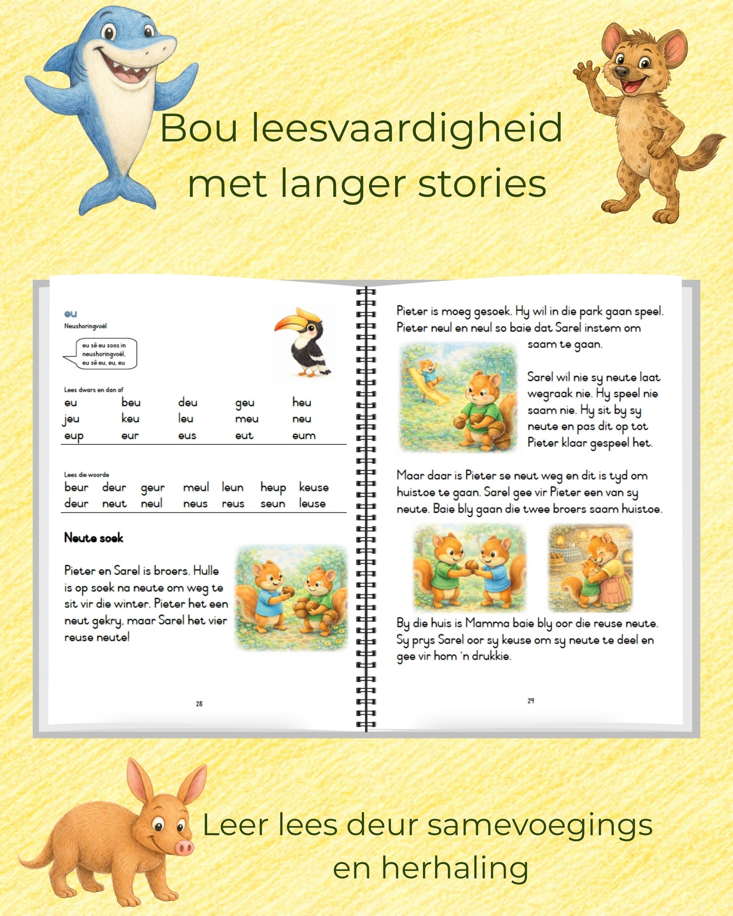 Alfabetlaan Boek 2 | Leesontwikkeling met Lang Klanke en Woordbou (PDF)